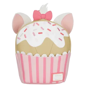 10" Disney : The Aristocats - Marie Sweets Cupcake Faux Leather Mini Backpack Bag Loungefly