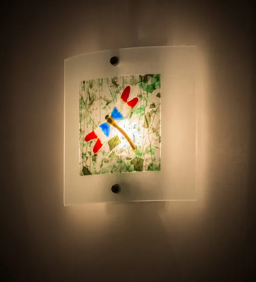 11"W Metro Fusion Il Drago Fused Glass Wall Sconce