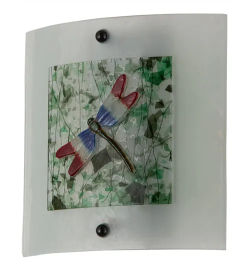 11"W Metro Fusion Il Drago Fused Glass Wall Sconce