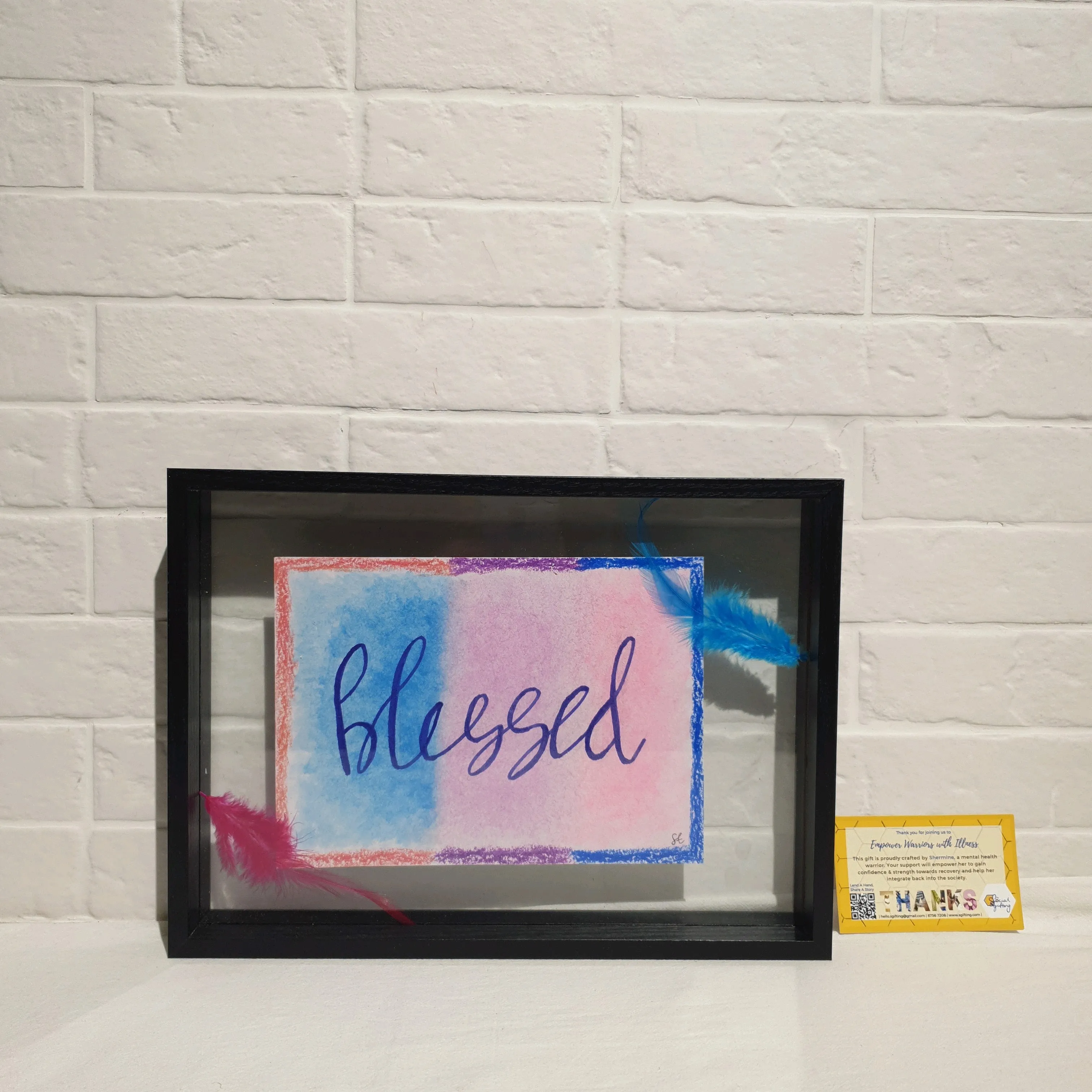 A4 Wooden frame with motivational quote