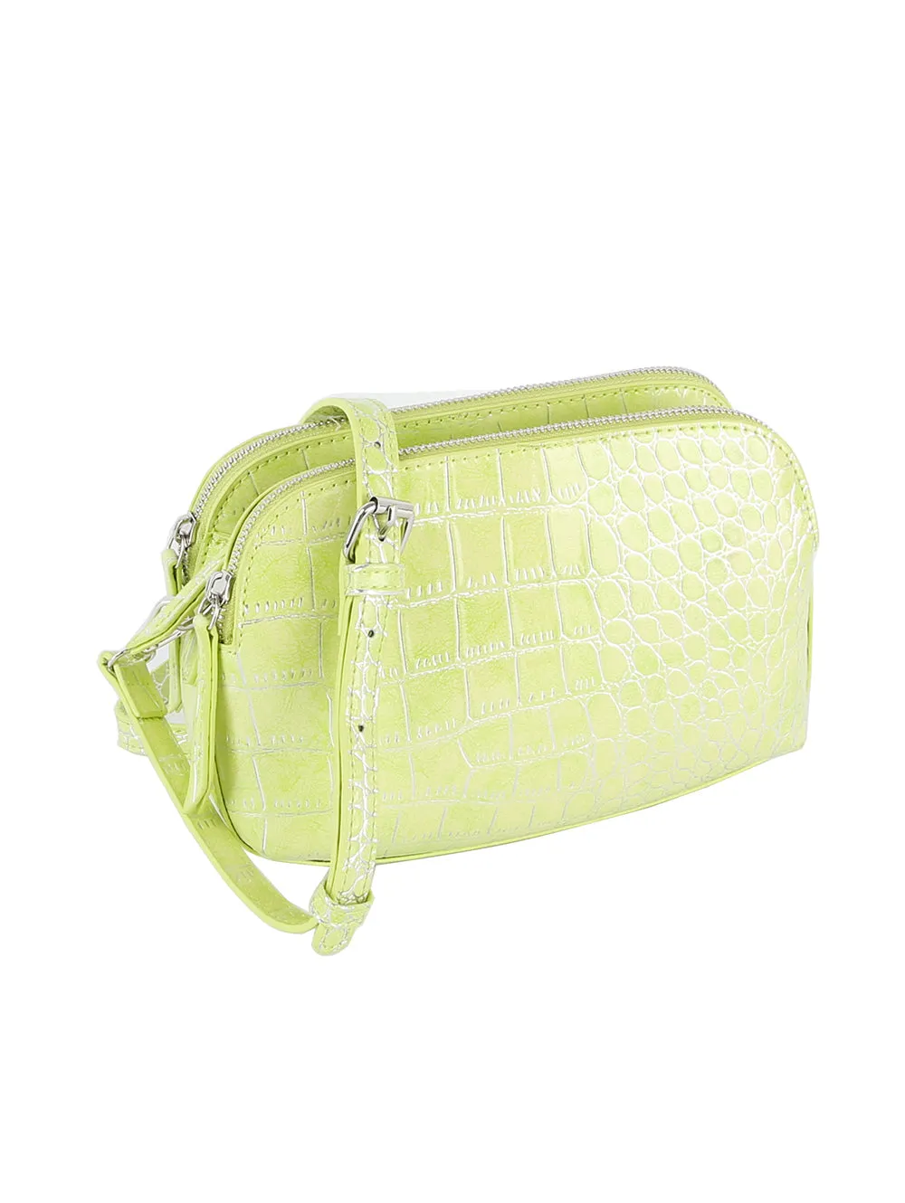 Alligator Embossed Crossbody Sling