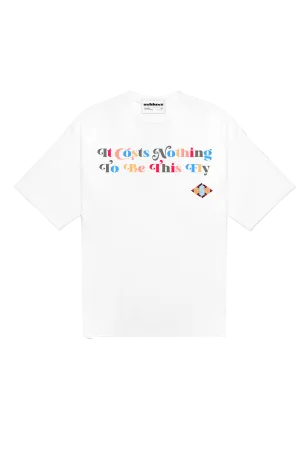 ASHLUXE Graphics Print T-shirt - White