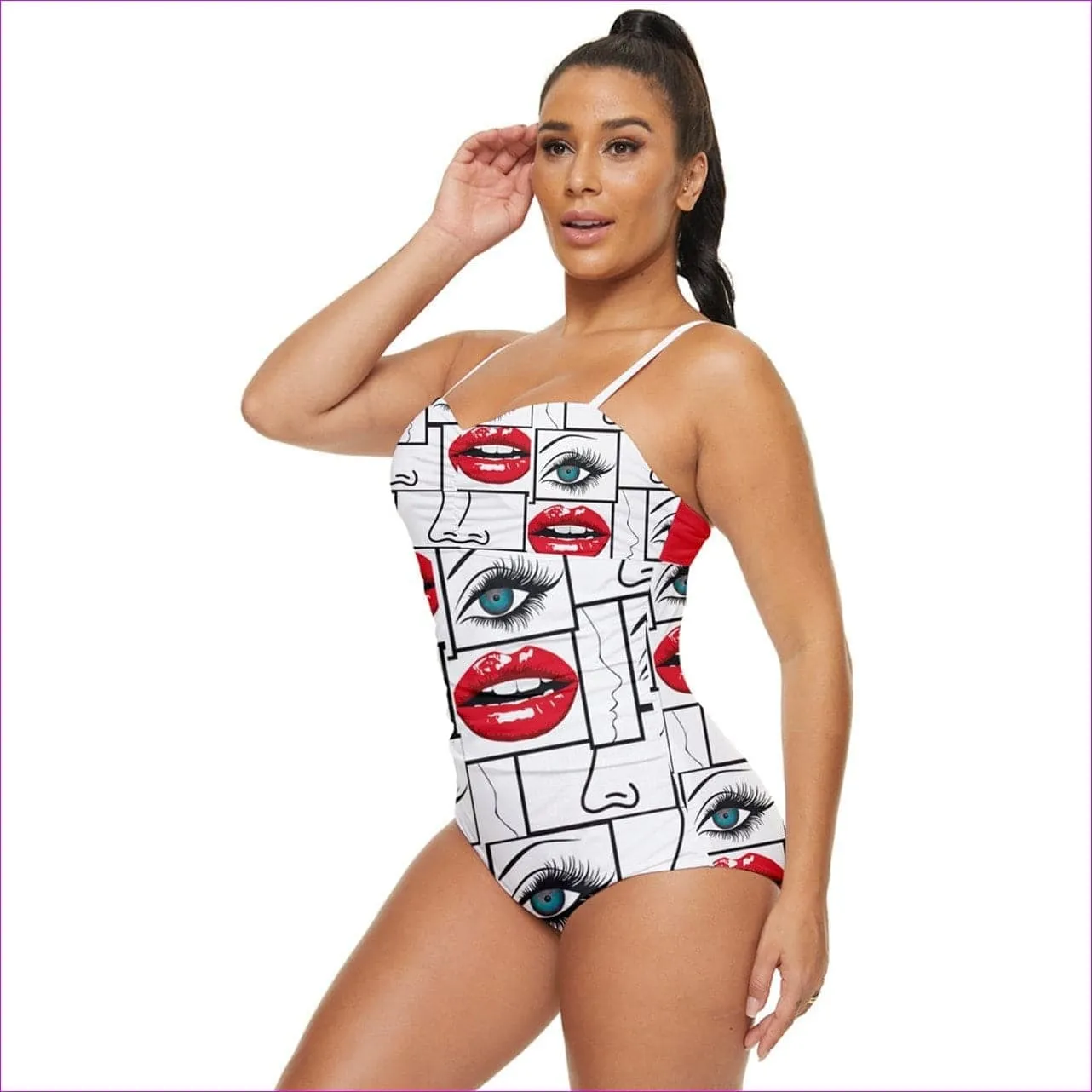 Attributes Retro Full Coverage One Piece Swimsuit