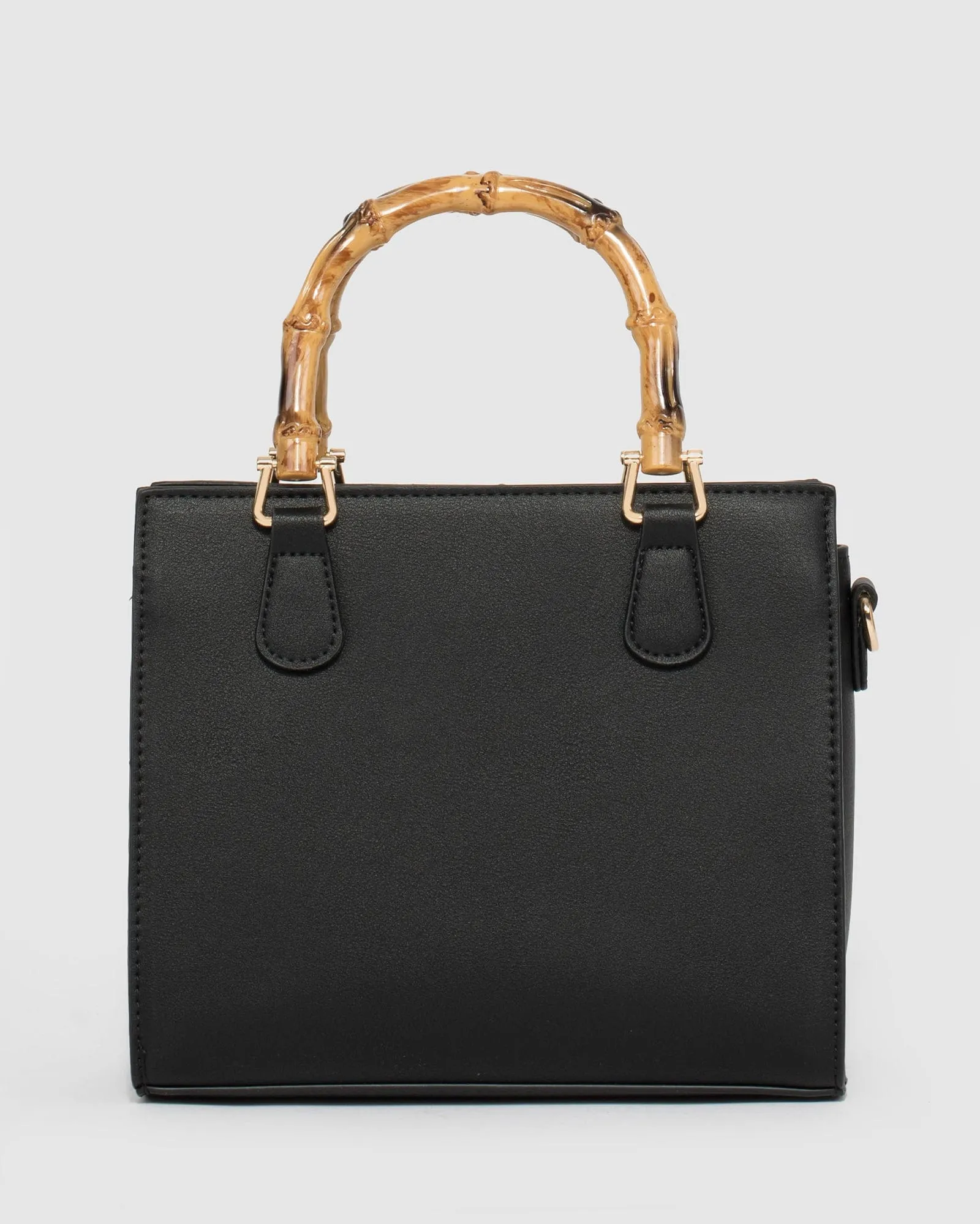 Black Louella Embroidered Tote Bag