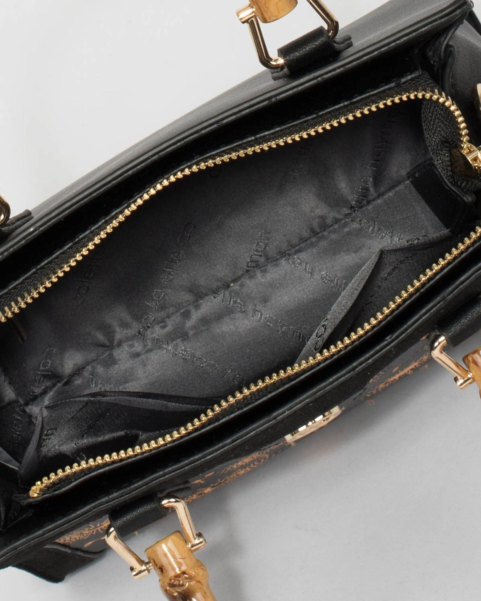 Black Louella Embroidered Tote Bag