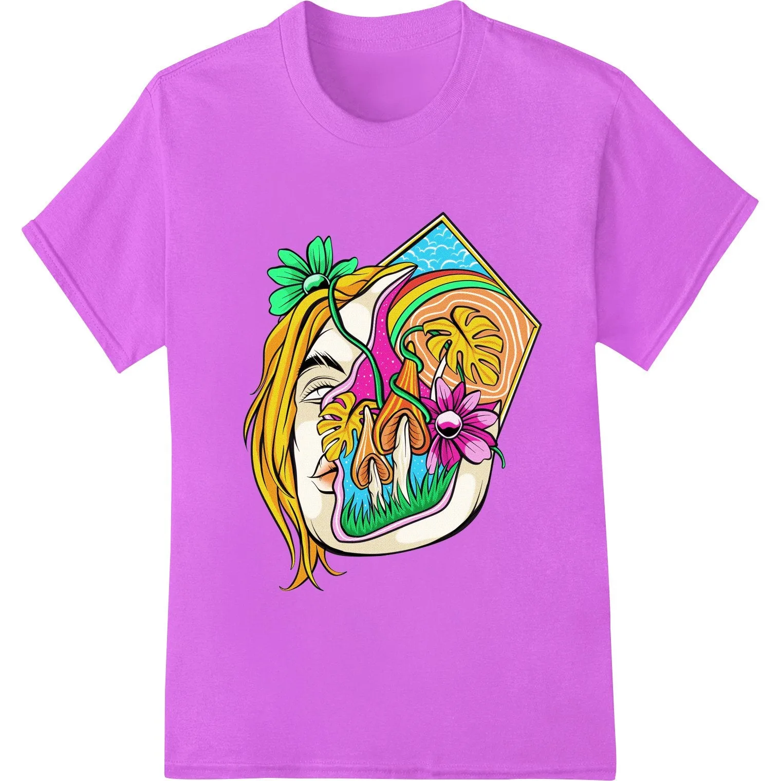 Blooming Abstract: Vibrant Floral Burst DTF Print Transfer