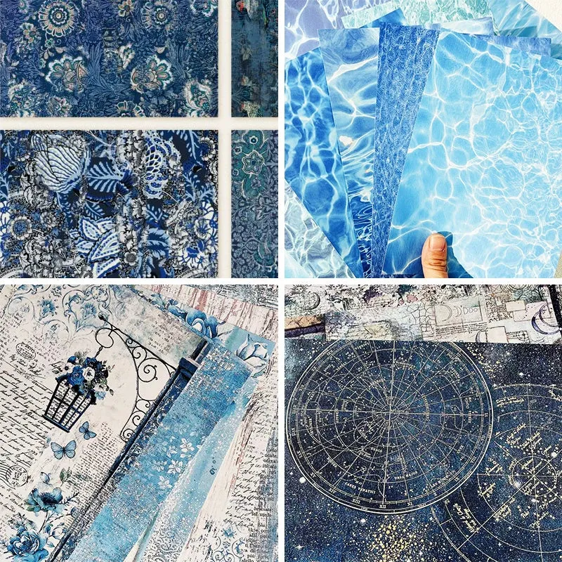 Blue Tones Junk Journal Collection