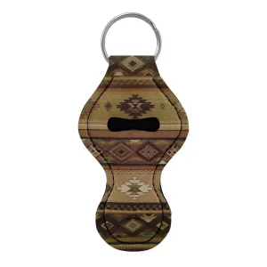 BYCHECAR Aztec Chapstick Keychain Holder Stocking Stuffers for Women Ethnic Western Lip Balm Holder Chapstick Key Chain Holder for Lipstick Lippy Clip Stocking Stuffers