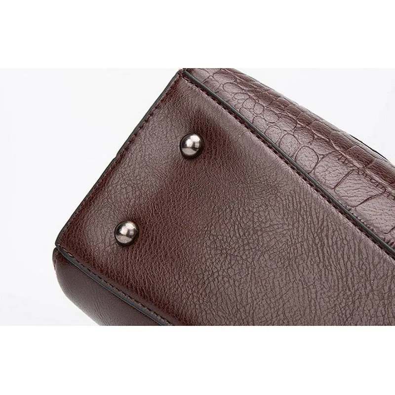 ChicGator Exquisite Leather Zipper Crossbody Shoulder Bag