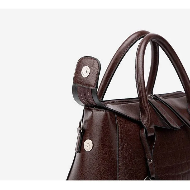 ChicGator Exquisite Leather Zipper Crossbody Shoulder Bag