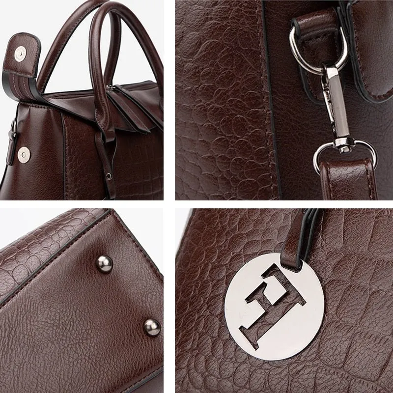 ChicGator Exquisite Leather Zipper Crossbody Shoulder Bag