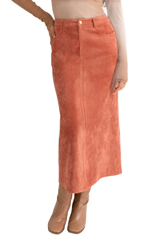 Cord Maxi Skirt
