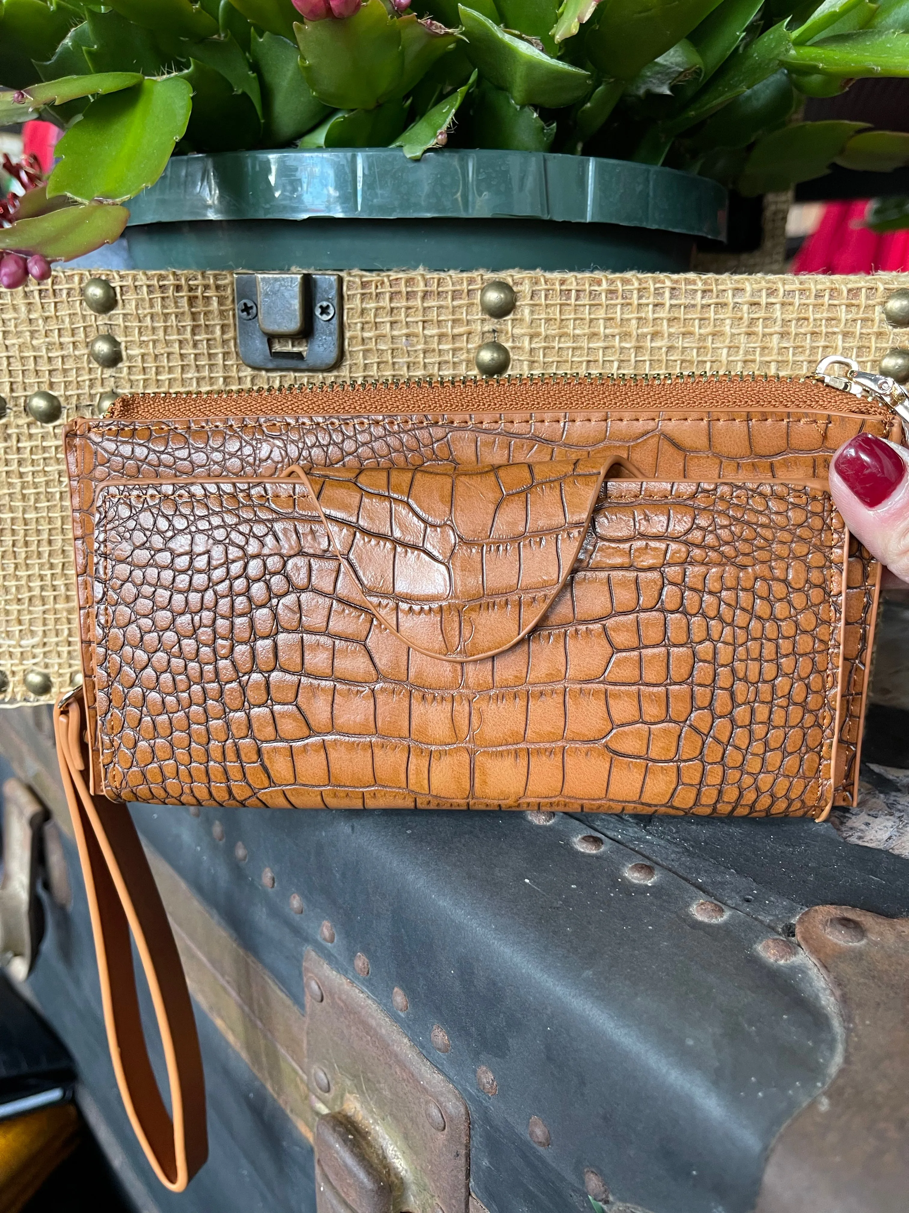 Crocodile Clutch Bag