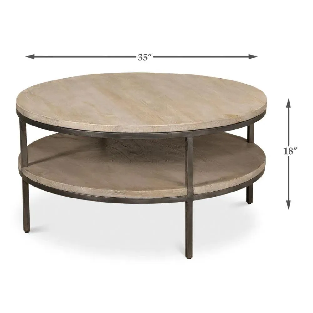 De Stiol Coffee Table Round With Storage Shelf