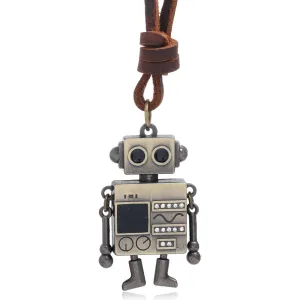 European and American Fashion Jewelry Simple Hands and Feet Movable Robot Pendant Necklace Cross-Border E-Commerce Supply Accessories