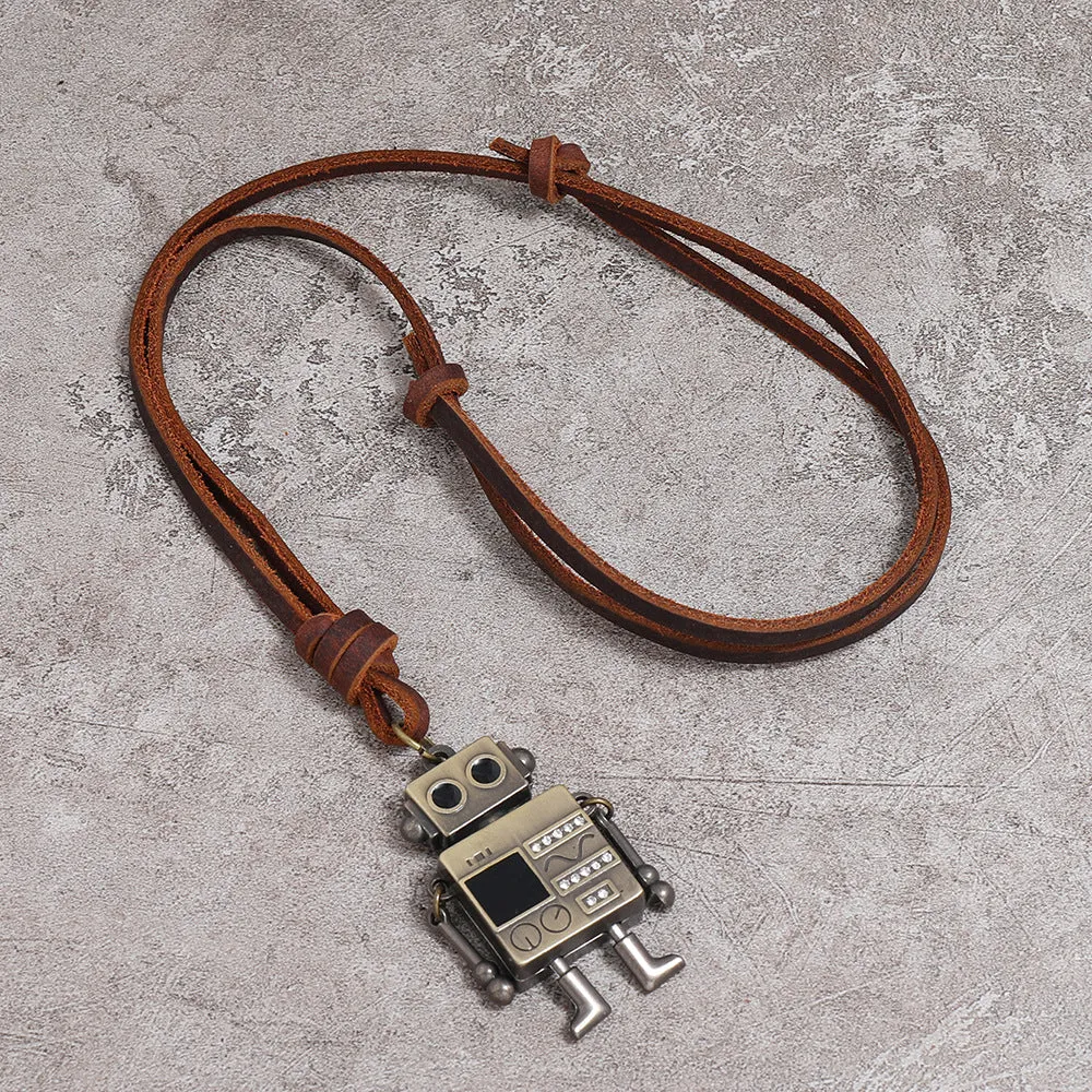 European and American Fashion Jewelry Simple Hands and Feet Movable Robot Pendant Necklace Cross-Border E-Commerce Supply Accessories