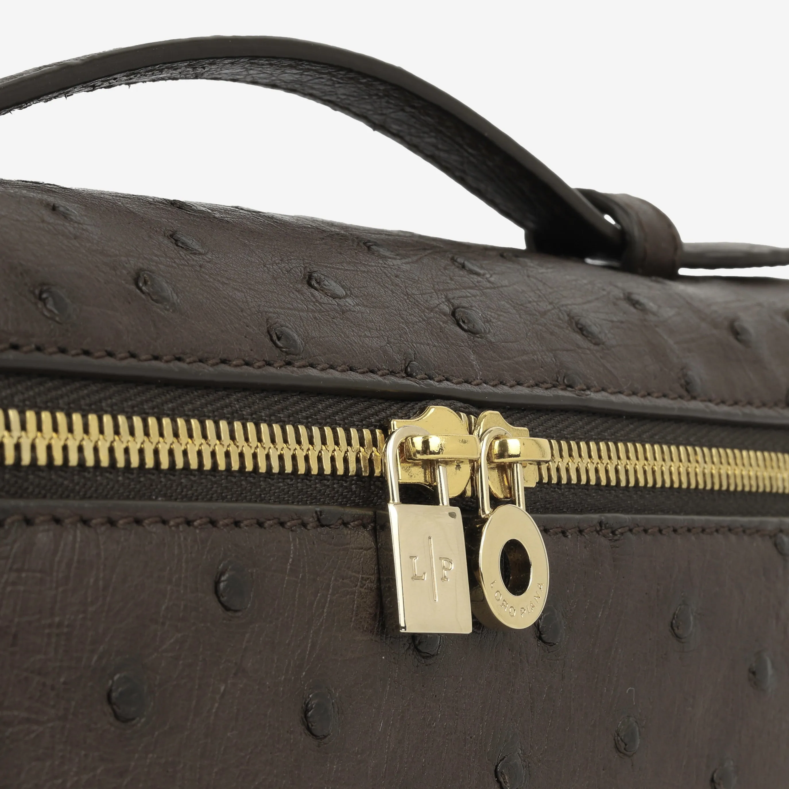 Extra Pocket L19 - Brown Ostrich