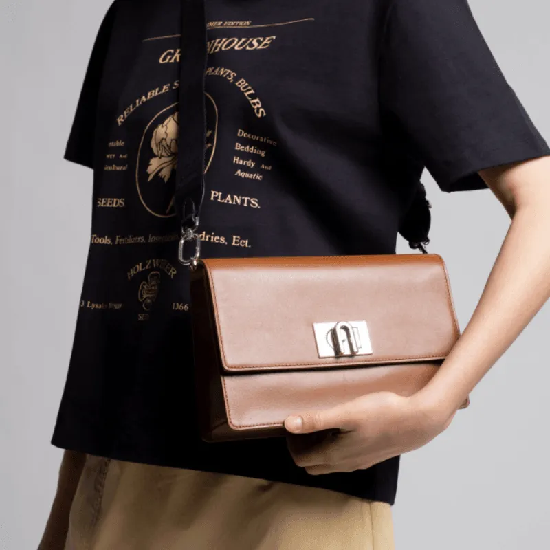 Furla 1927 Soft Small Crossbody Bag - Cognac
