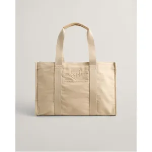 GANT Tonal Shield Canvas Tote Bag 9970077 Dry Sand