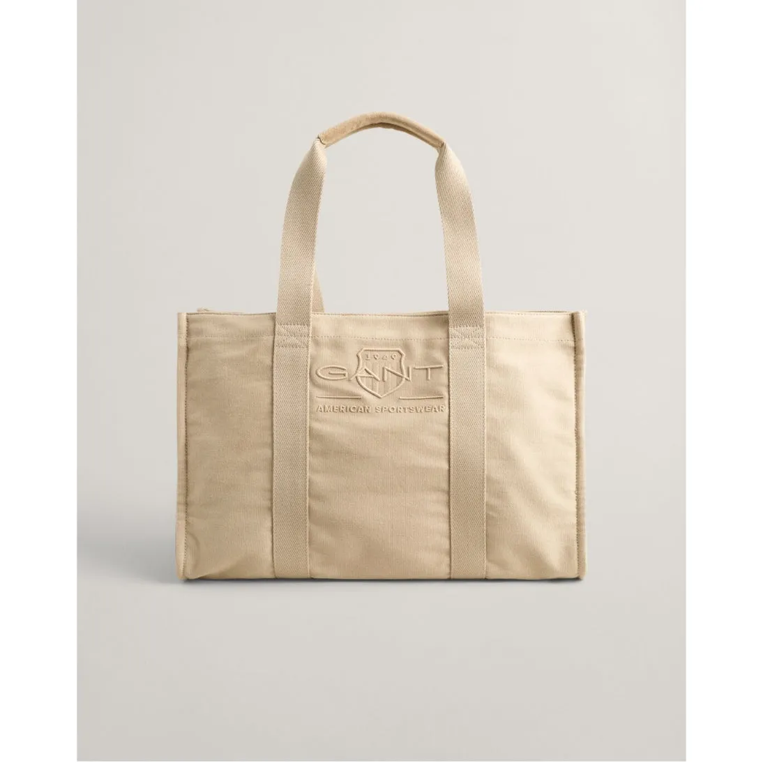 GANT Tonal Shield Canvas Tote Bag 9970077 Dry Sand