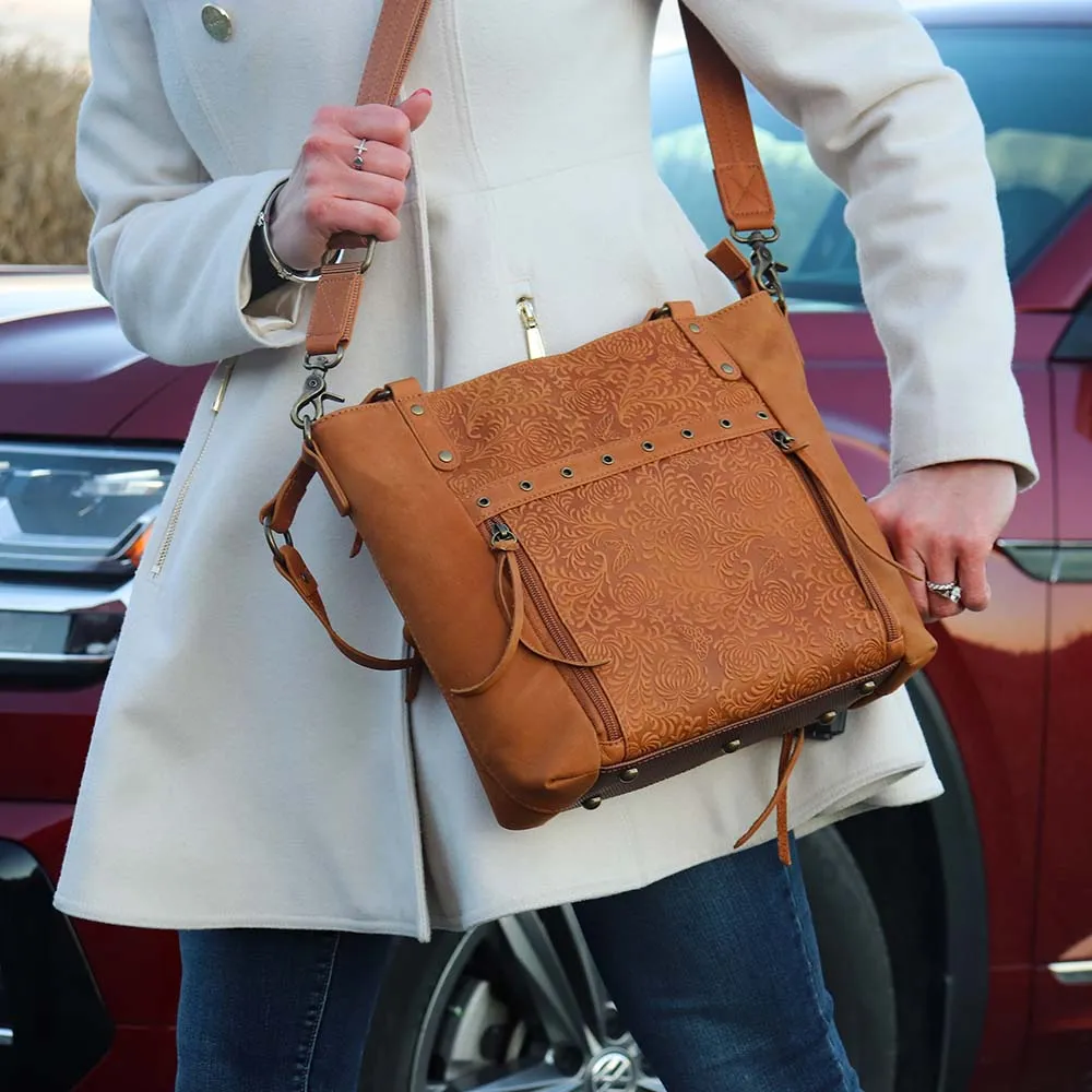 GTM Original BOHO Leather Shoulder to Crossbody Purse