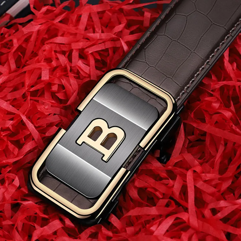 Hot sale 50% off Men's Crocodile-Patterned Automatic Buckle Belt