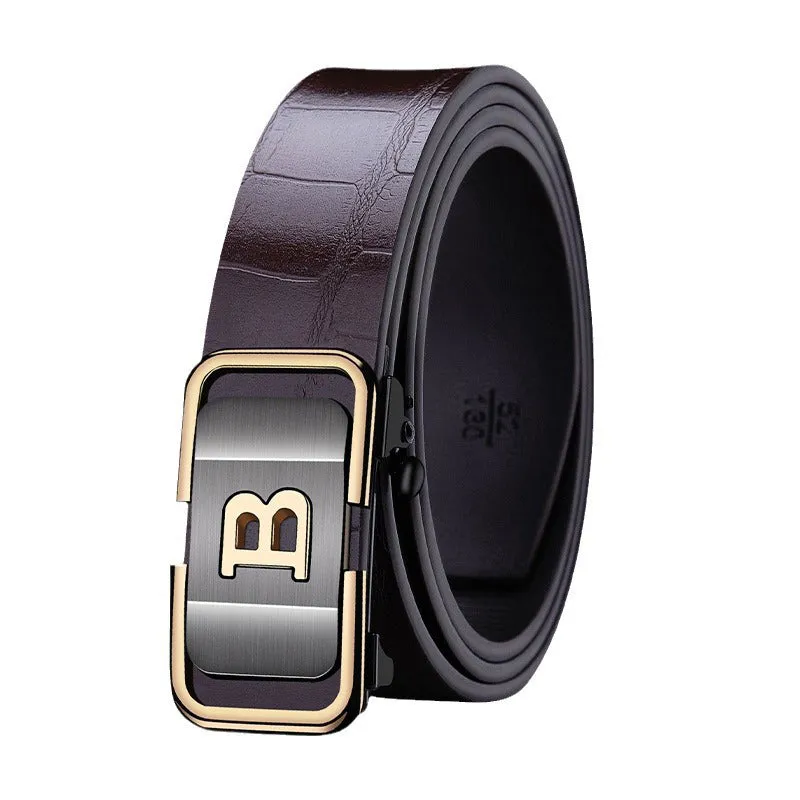 Hot sale 50% off Men's Crocodile-Patterned Automatic Buckle Belt