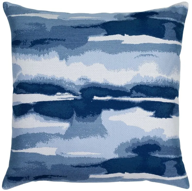 Impressionist Waters-Lake Blue Outdoor Pillows
