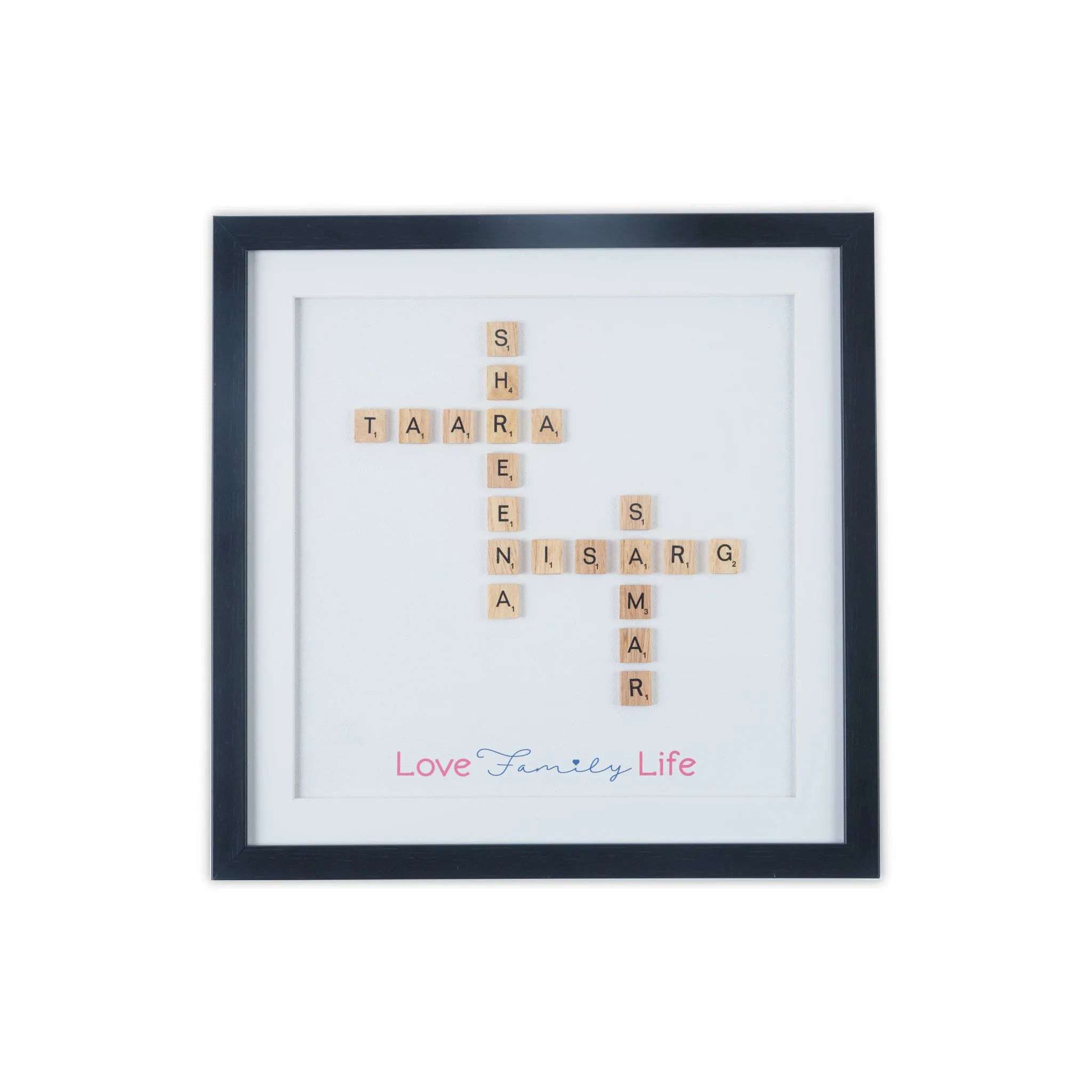 Intertwined Family Scrabble Frame