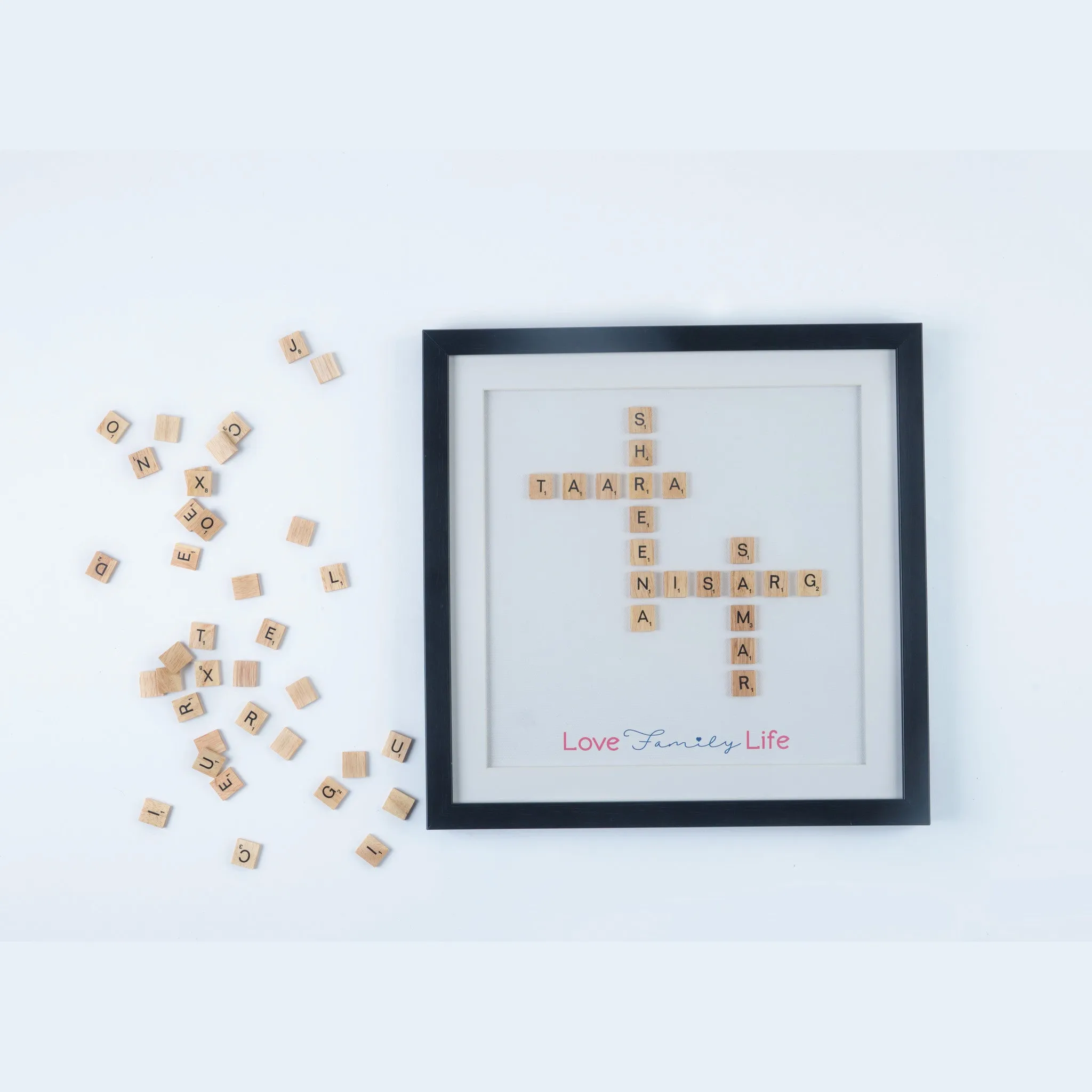 Intertwined Family Scrabble Frame