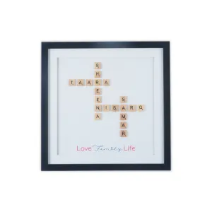 Intertwined Family Scrabble Frame