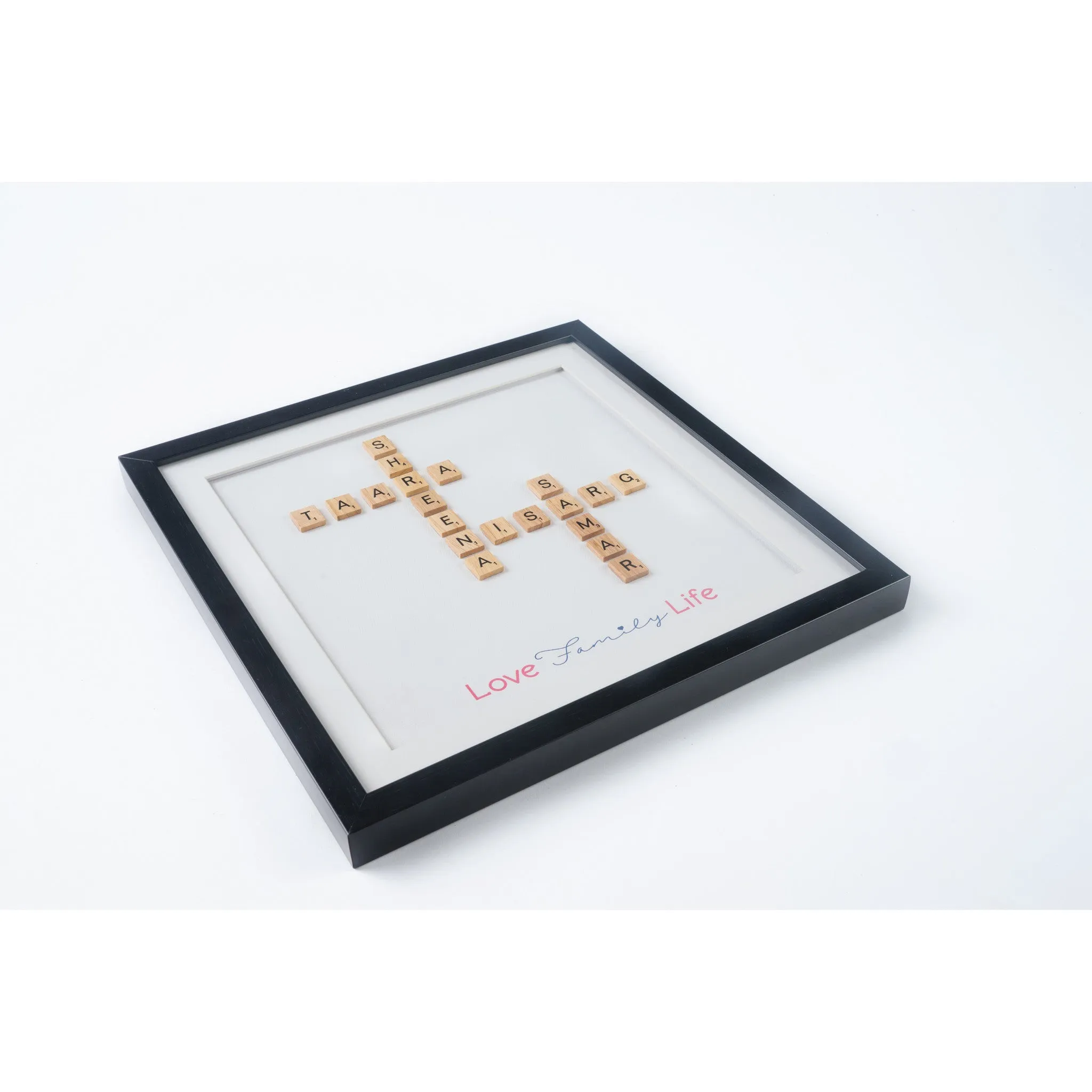 Intertwined Family Scrabble Frame