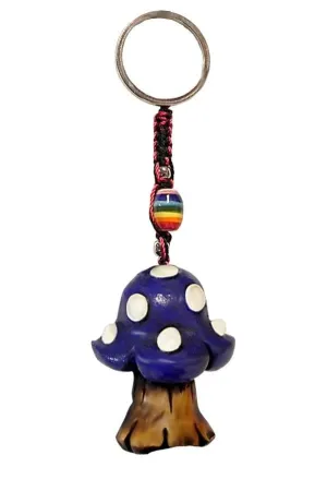 Keychain - Purple Mushroom