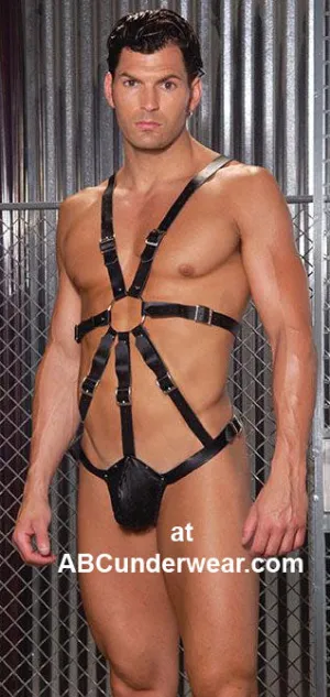 Leather Adjustable Harness and Pouch