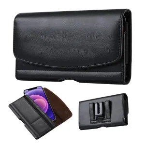 Leather Holster Phone Case with Belt Clip for iPhone 15 Pro Max, iPhone 15 Plus (Fits w/Otterbox Commuter Case)