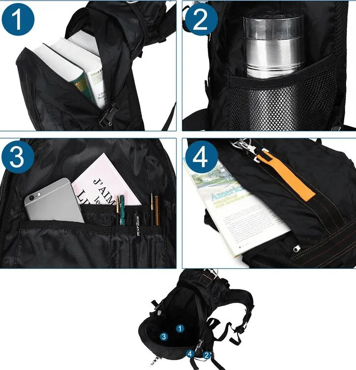 Lightweight Tactical Travel Rucksack for Hiking and Camping - SF0451