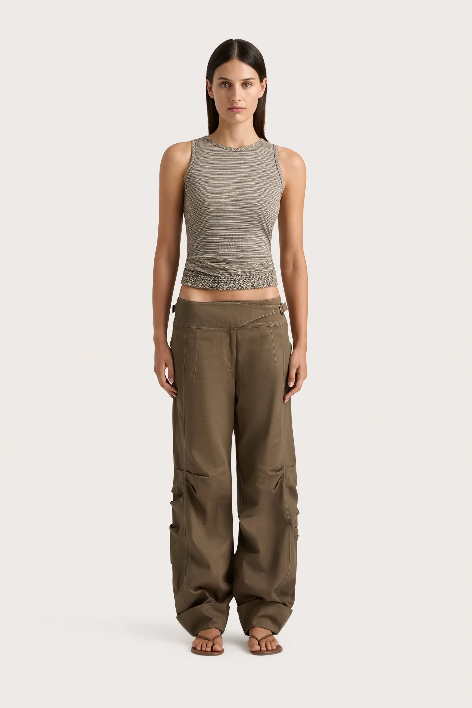 Maceio Top Walnut Stripe - Final Sale