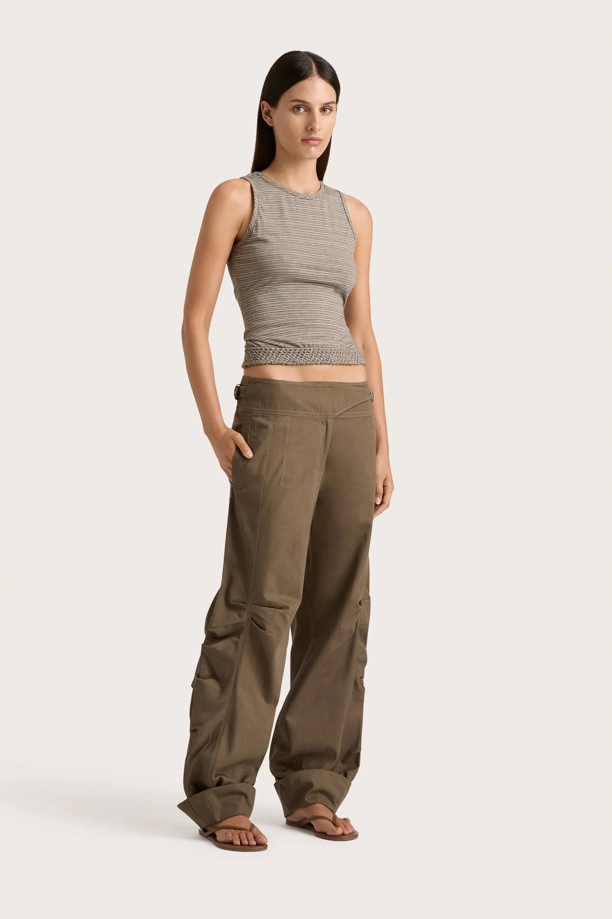 Maceio Top Walnut Stripe - Final Sale