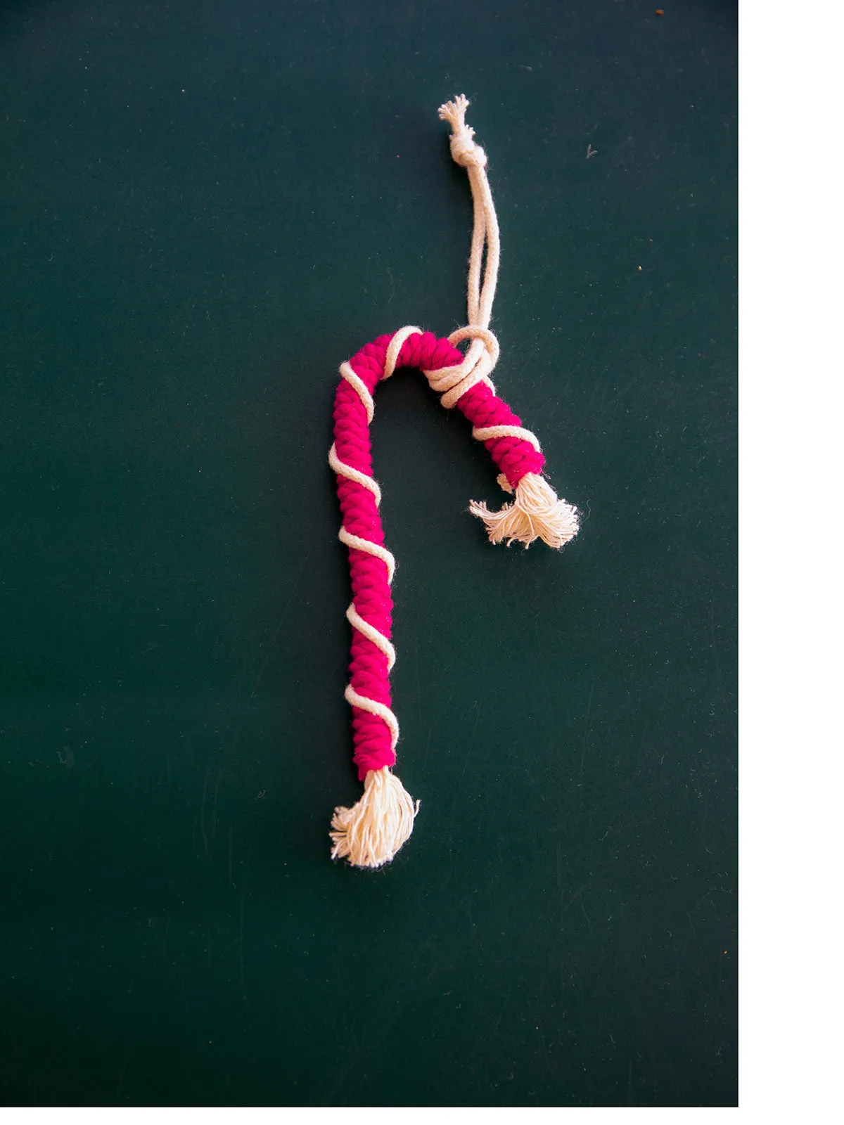 Macrame Christmas Ornaments Set of 3 Red and White