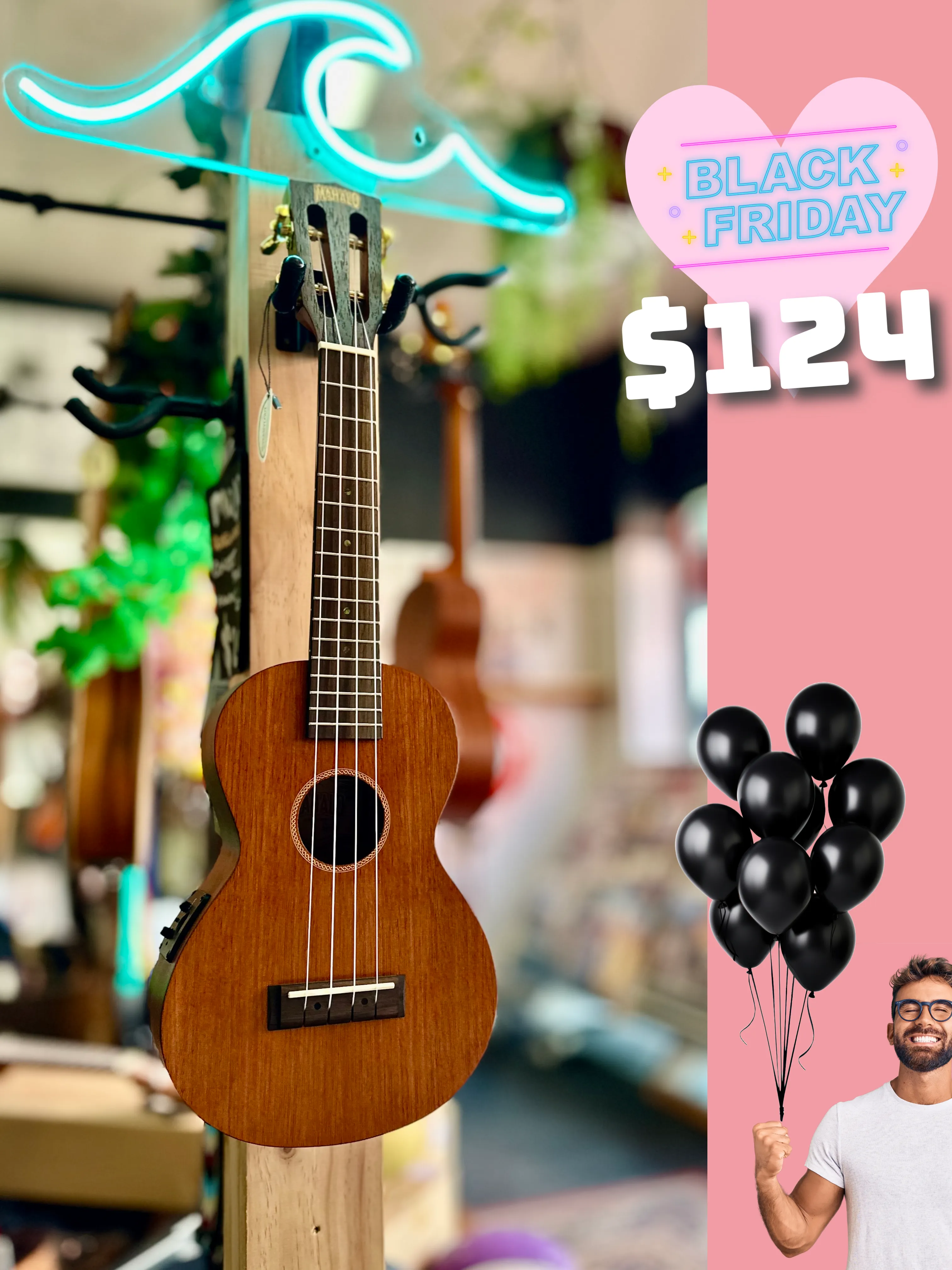 Mahalo | MJ2VTtbr | Concert - Electric Acoustic | Concert Ukulele | SALE!
