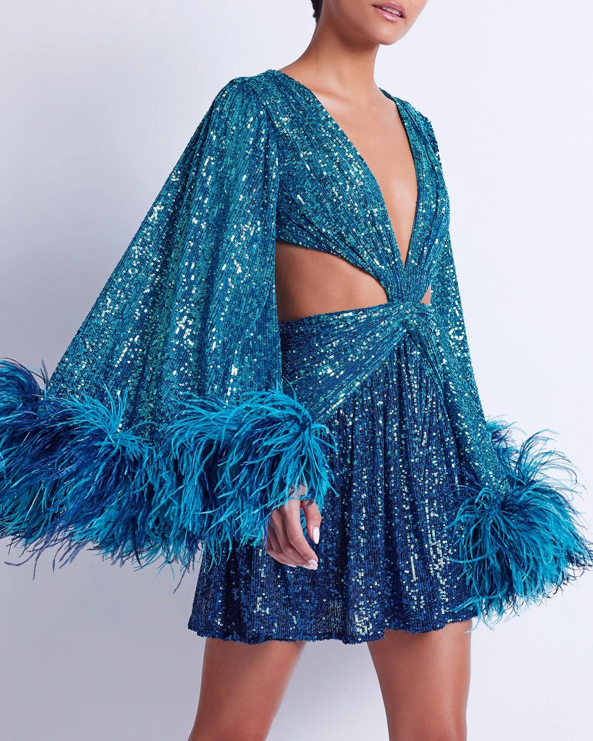 OMBRE SEQUIN MINI DRESS