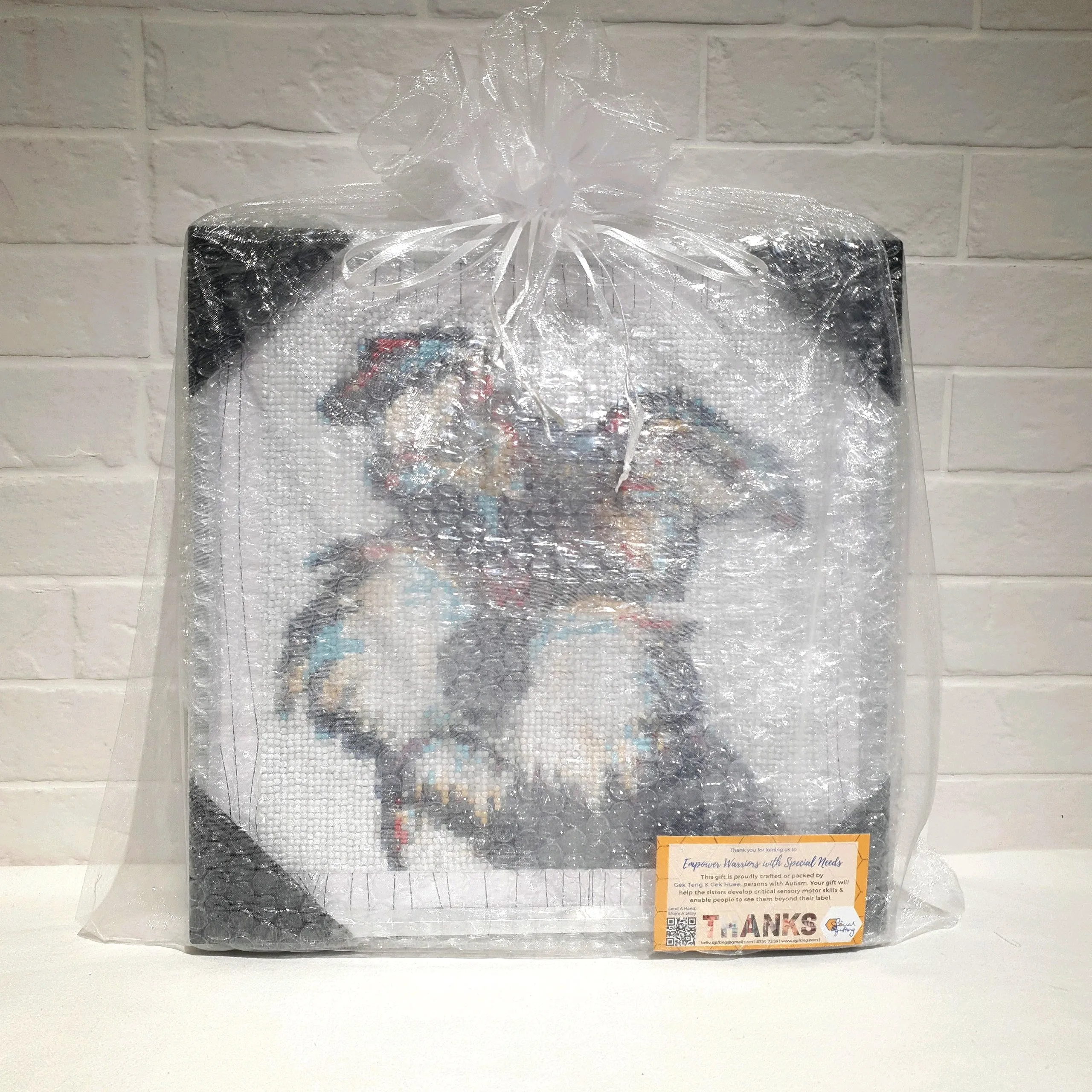 Pop Art Doggy Diamond Art with Sliver Frames