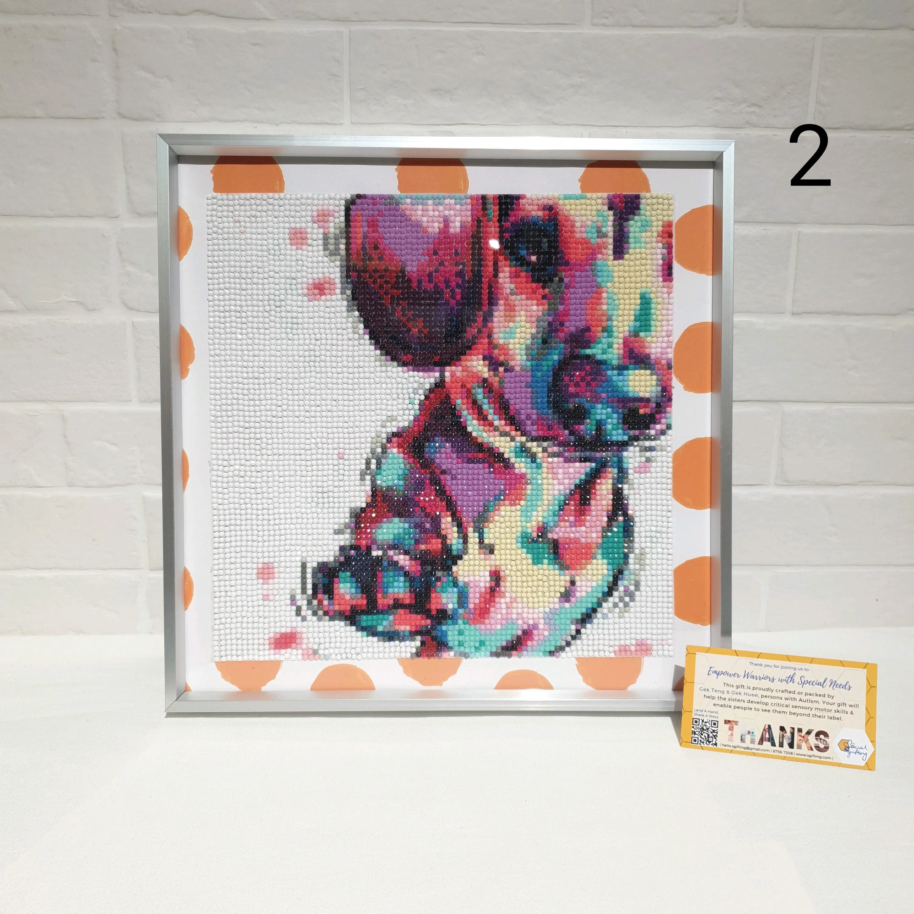 Pop Art Doggy Diamond Art with Sliver Frames