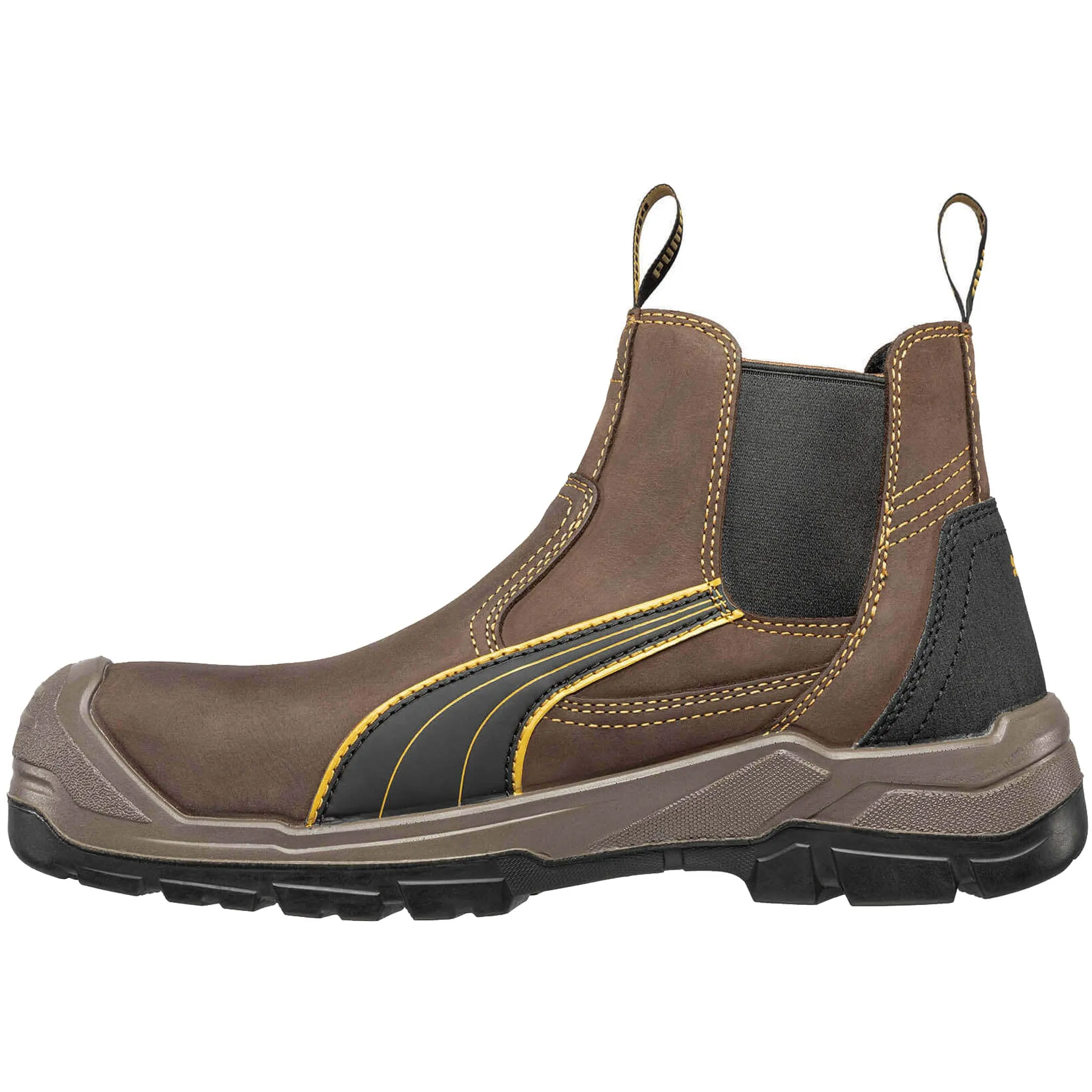 Puma Men's 630935 Tanami Double Gore Brown 6" Water Resistant Soft Toe Work Boots