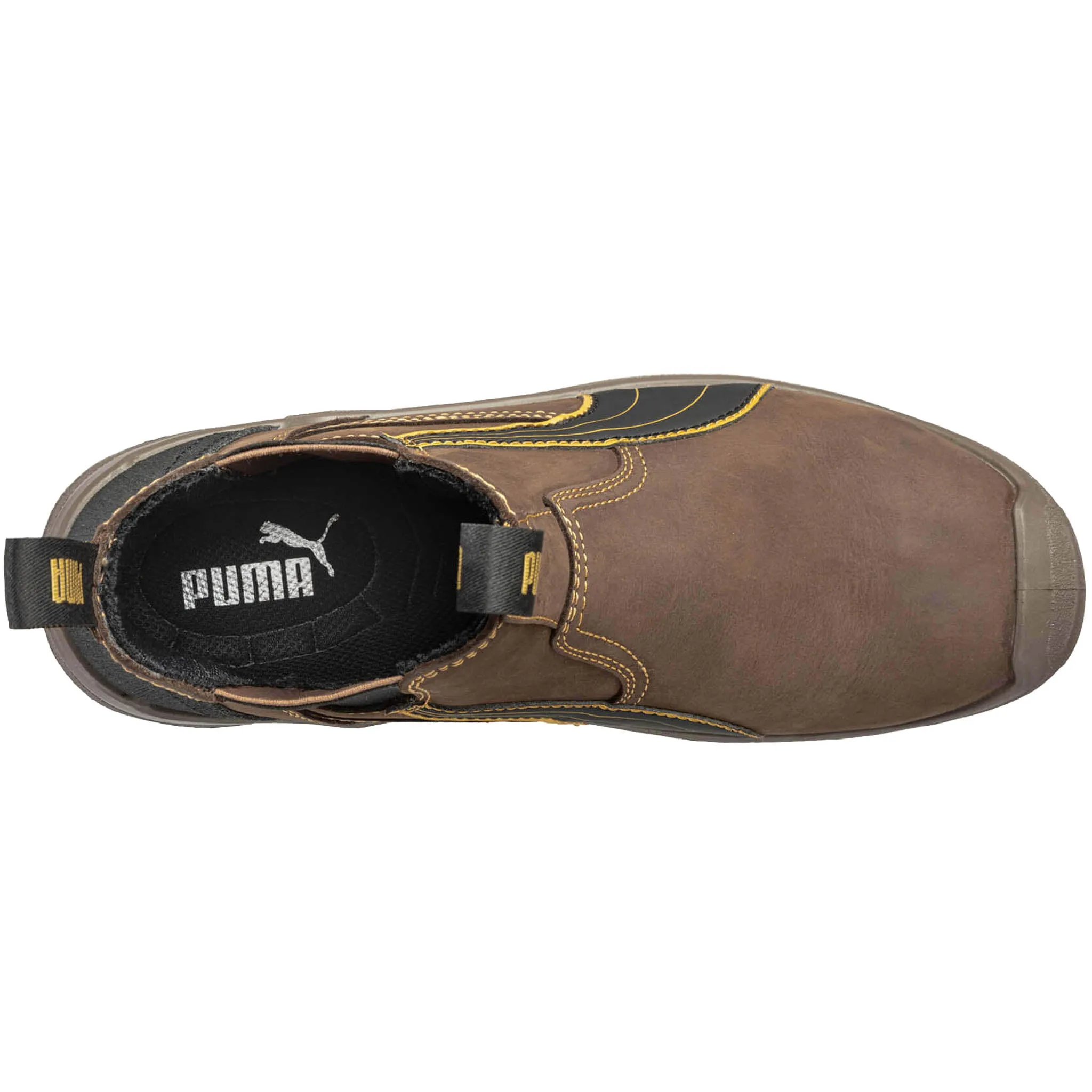 Puma Men's 630935 Tanami Double Gore Brown 6" Water Resistant Soft Toe Work Boots