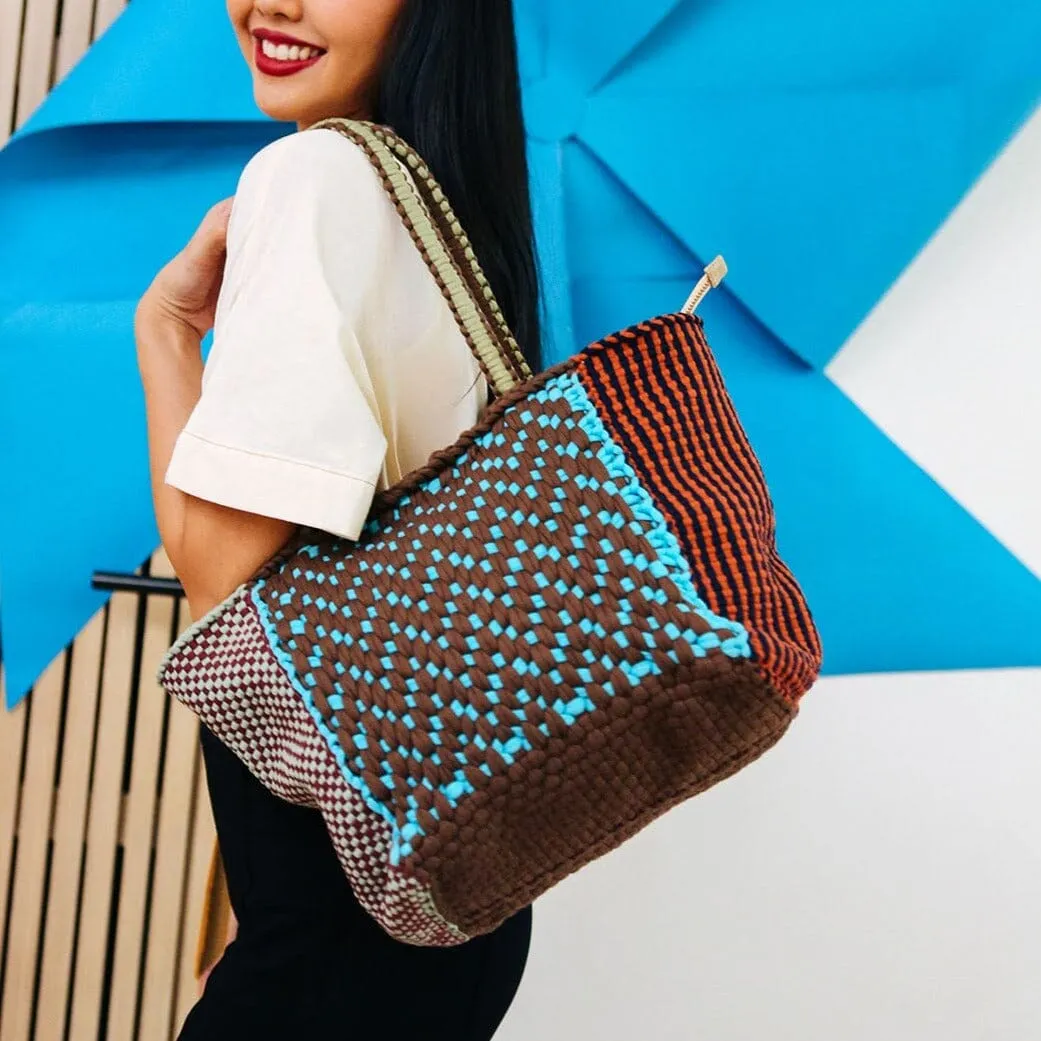 [Ready Today] Multi Weave Tote Large Santa Fe