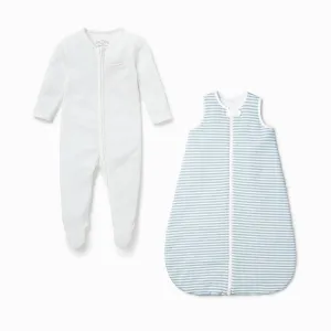 Sea Stripe Front Opening Bedtime Set 1.5 TOG