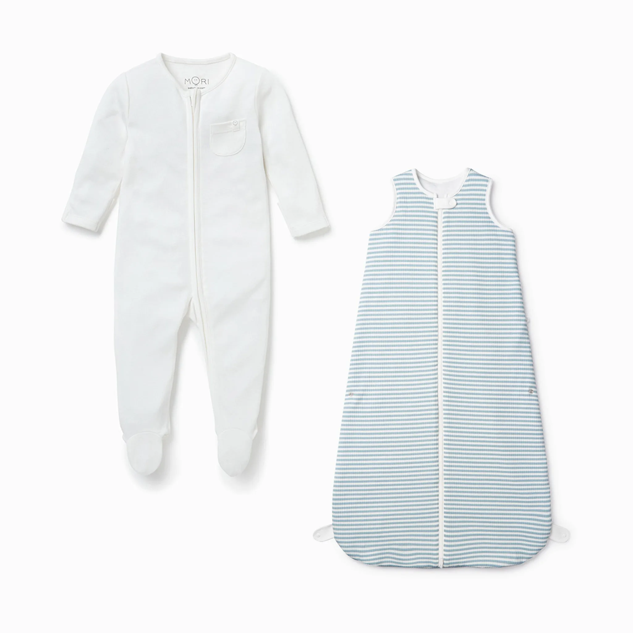 Sea Stripe Front Opening Bedtime Set 1.5 TOG