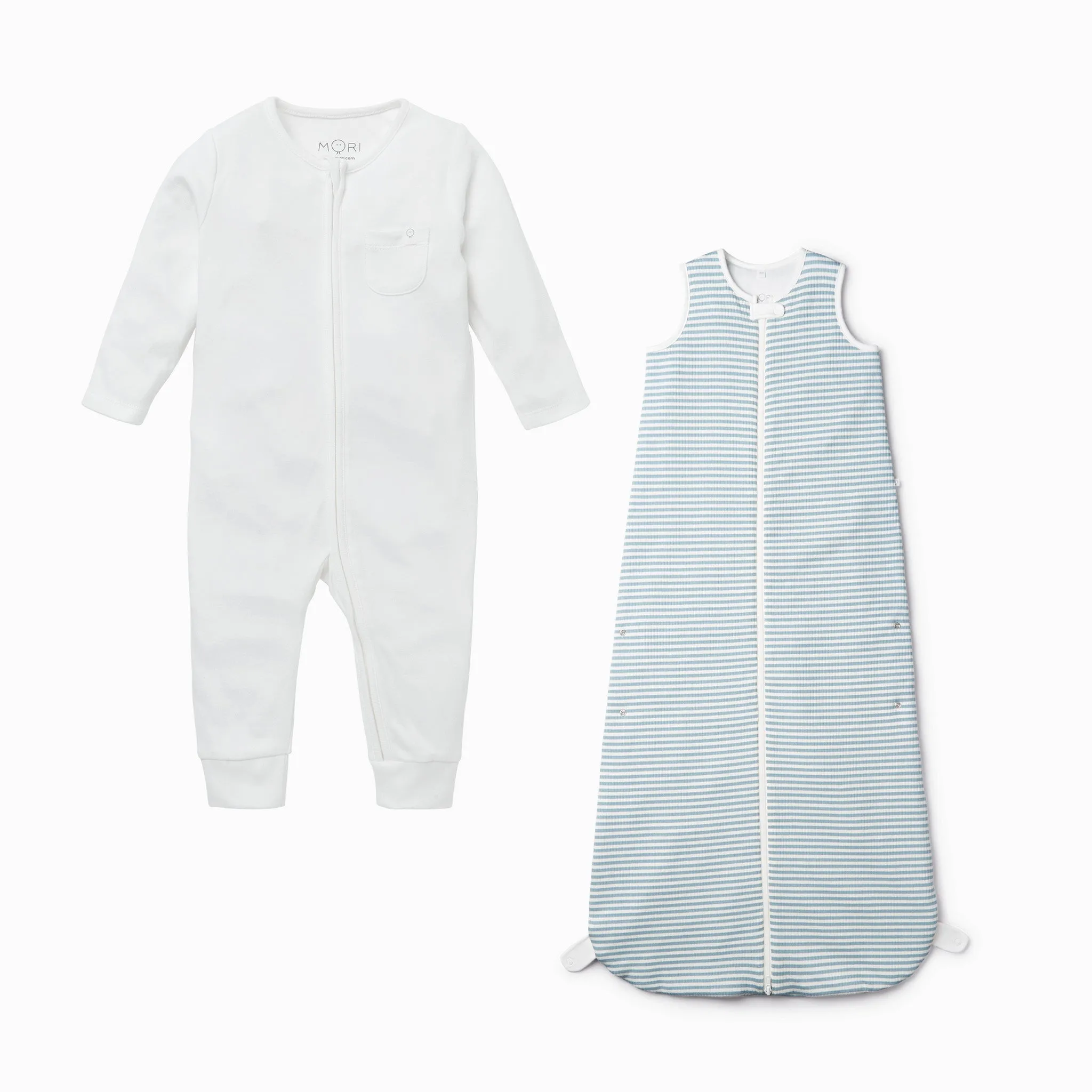 Sea Stripe Front Opening Bedtime Set 1.5 TOG