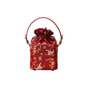 Song Brocade New Chinese Style Cube Bucket Bag